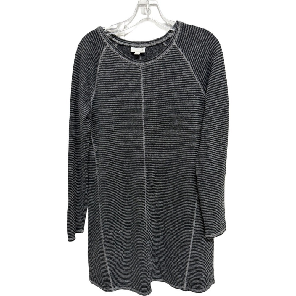 J. Jill Aline Dress size Small Scoop neck Long Sleeve Stretch Cotton Blend Black